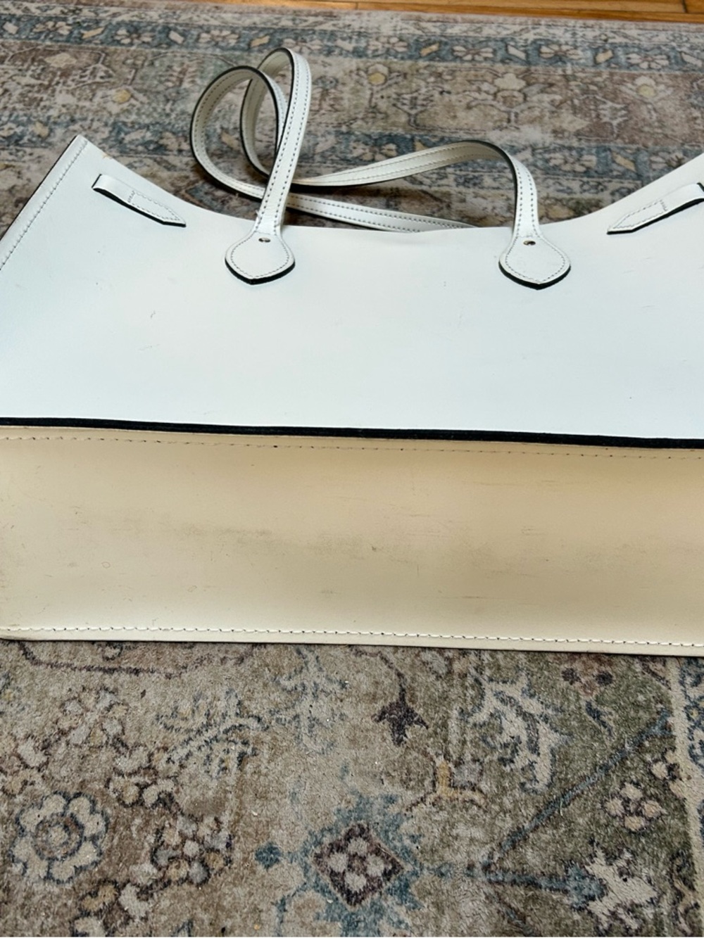 The Cambridge Satchel Company Cream Leather Tote, good used lightly condition - Picture 5 of 9